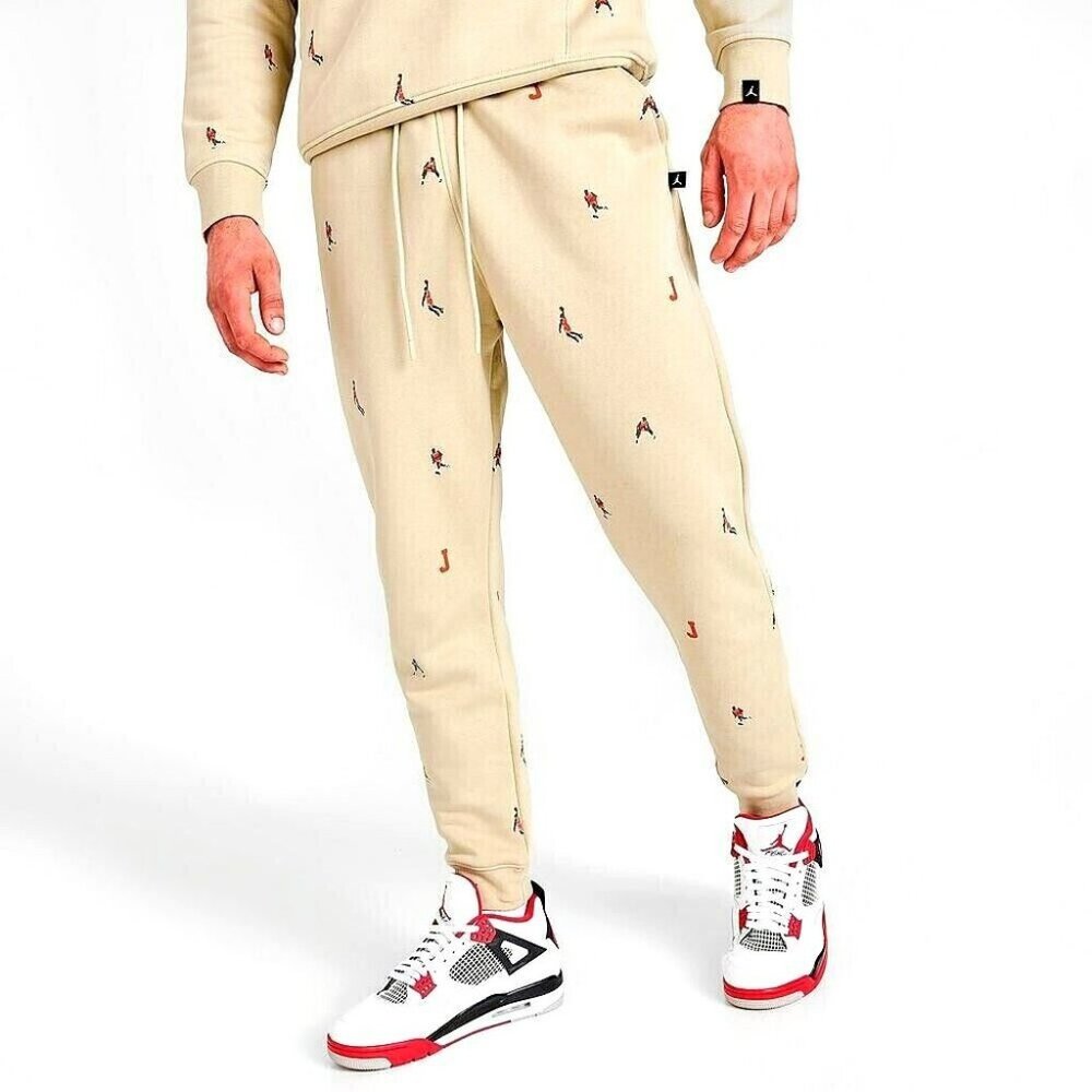 Nike Air Jordan Joggers Men's Holiday Fleece All Over Print XLRG DV9390 206